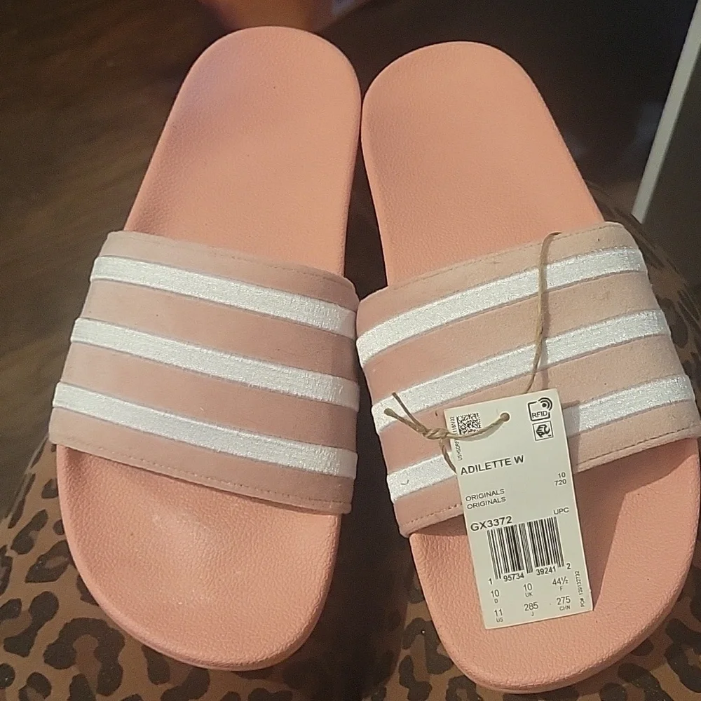 Pink Adidas Slides - Picture 2 of 4